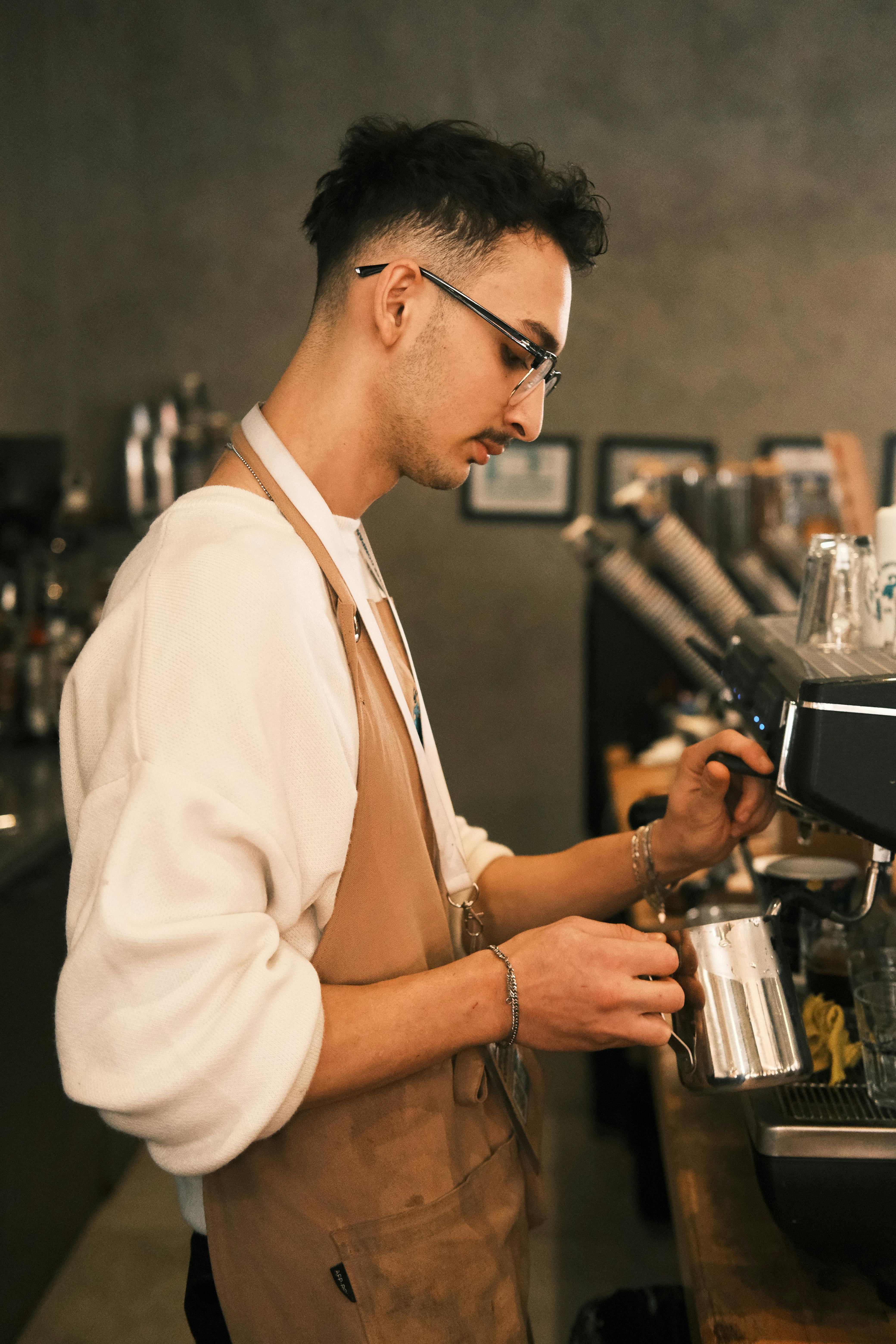 Barista at work